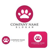 Dog paw Logo and symbol vector elements