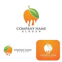 Mango Fruits Fresh Juice Logo vector