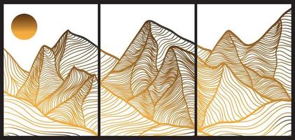 Japanese background with line wave pattern vector. Abstract template with geometric pattern. Mountain layout design in oriental style. vector