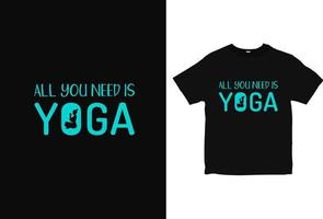 Retro Yoga day T-shirt design, Yoga shirt design vector, typography tee design vector