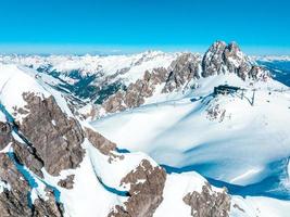 Alpine ski resort St. Anton am Arlberg in winter time photo