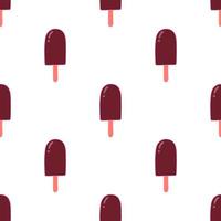 Sweet seamless eskimo ice cream pattern. Cartoon colorful chocolate glaze ice cream eskimo pattern for wallpaper and others design. vector