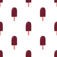 Sweet seamless eskimo ice cream pattern. Cartoon colorful chocolate glaze ice cream eskimo pattern for wallpaper and others design. vector