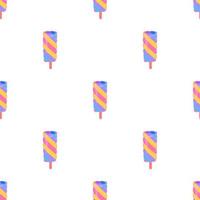 Fruit ice cream seamless pattern. Frozen juice. Cute vector illustration for wallpaper, fabric design.