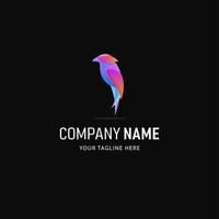 Awesome Gradient Bird Logo Design vector