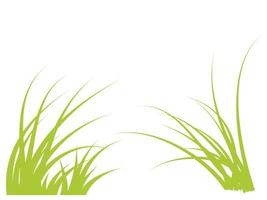 borde de hierba simple, decoración de borde de hierba verde vector