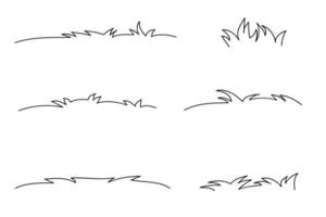 grass outline sketch, grass black and white draw vector