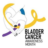 Bladder cancer awareness month poster.