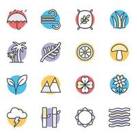 Trendy Thunderstorm Concepts vector