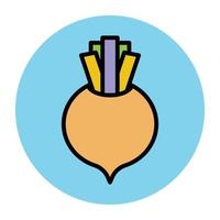 Trendy Turnip Concepts vector