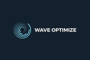Wave optimize letter O green color business logo design vector