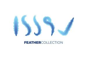 conjunto de colección de plumas diseño de logotipo abstracto vector