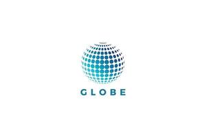 Globe 3d business logo design vector