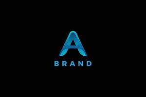 letra del alfabeto un logotipo de empresa único en 3d vector
