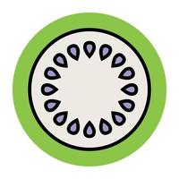 Trendy Cucumber Concepts vector