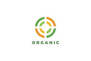 Letter o organic point abstract logo design vector