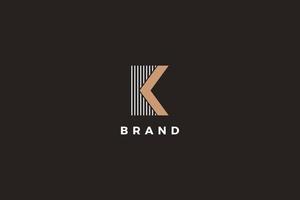 diseño de logotipo de empresa letra k vector