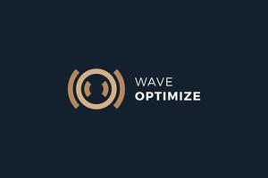 Letter o optimization calibration logo vector