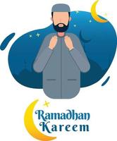 ramadhan kareem saludos musulmanes pro ilustración vector