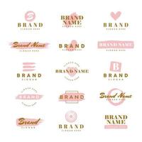 Minimal vector logo templates for brand design.