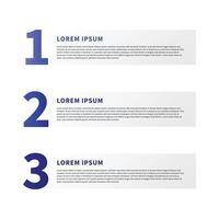 gradient blue numerical infographic design vector