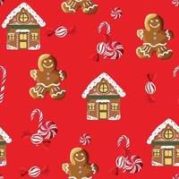 Christmas seamless pattern background. Vector illustration.