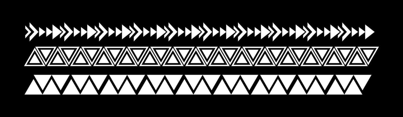 Set of geometric greek borders