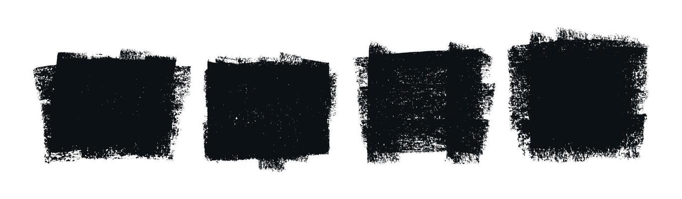 Set of grunge brush strokes vector eps 10