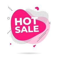 Modern liquid abstract HOT SALE text flat style design vector