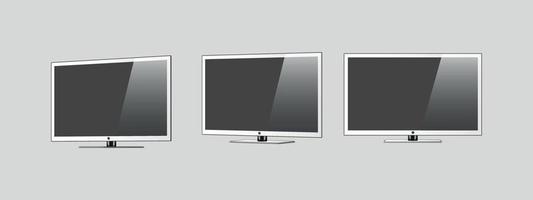 tv pantalla plana lcd led vector ilustración