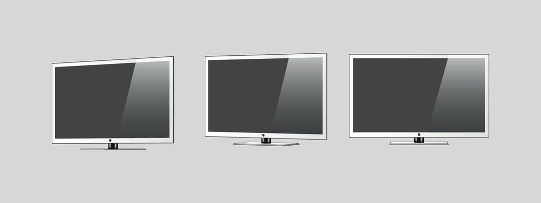 TV screen flat lcd led vector illustration