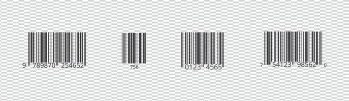Barcode icon set vector