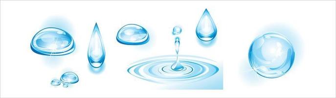 water drop icons vector