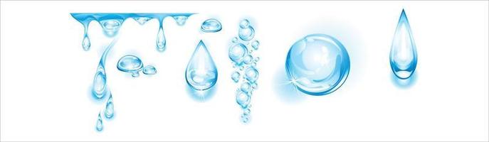 Water drops isolated vector