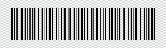 Barcode isolated on transparent background. Vector icon