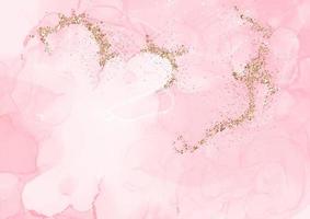 Elegant hand painted background with gold glitter vector