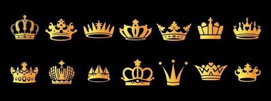Crown icon. gold crown design template