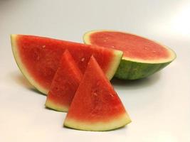 Fresh Watermelon Slices, Seedless watermelon, Watermelon with seeds photo