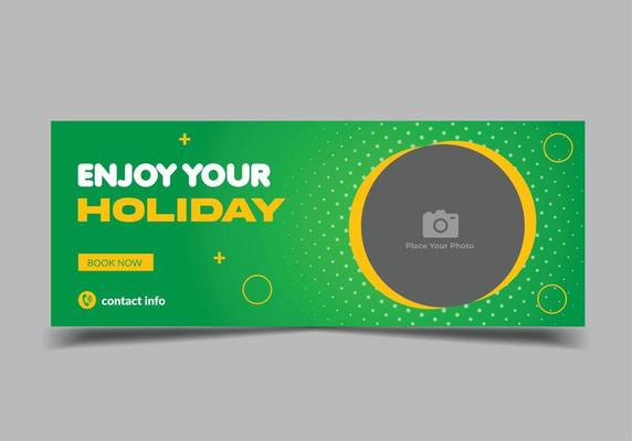 Holiday travel social media banner template, web banner template