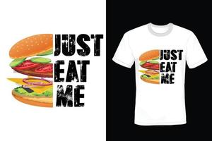 burger T-shirt design, typography, vintage vector