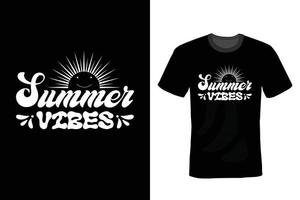diseño de camisetas de verano, tipografía, vintage vector