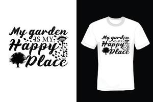 Garden T-shirt design, typography, vintage vector