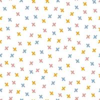 Cross nursery seamless pattern on white background Use for prints, wallpapers, textiles vector