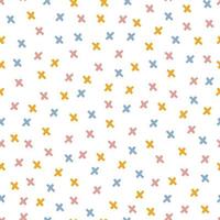 Cross nursery seamless pattern on white background Use for prints, wallpapers, textiles vector