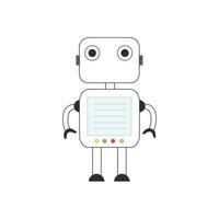Robots on a white background Bots chat customer support service. Vector illustration icon for web design.