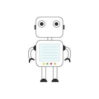 robots sobre un fondo blanco Servicio de atención al cliente de chat de bots. icono de ilustración vectorial para diseño web. vector