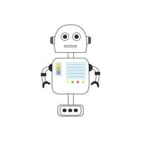 Robots on a white background Bots chat customer support service. Vector illustration icon for web design.