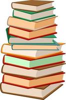 Stack of books Pile of books vector illustration. Icon stack of books in flat style