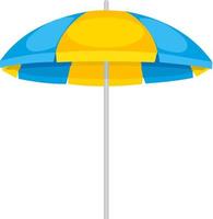 sombrilla de playa de ilustración vectorial. símbolo de vacaciones junto al mar vector