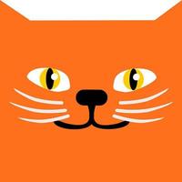 gato emoji emoticono cuadrado sonrisa linda ilustración vectorial vector